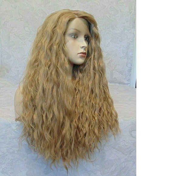 Lace Front Dark Blonde Heat Resistant Wig - Picture 3 of 11
